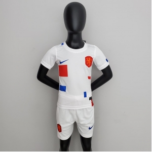 Camiseta Países Bajos Segunda Equipación 2022 Niño