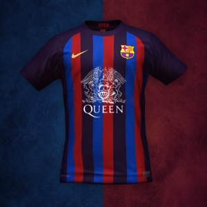 Camiseta BARCELONA Edición Limitada De Queen La 1a Equipación Masculina Del FC