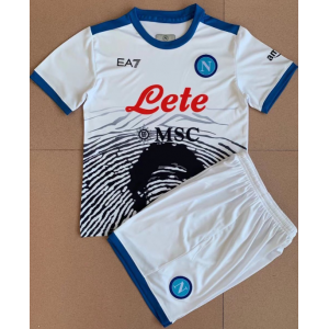 Camisetas Napoli Conmemorativas De Maradona Blanco Niño